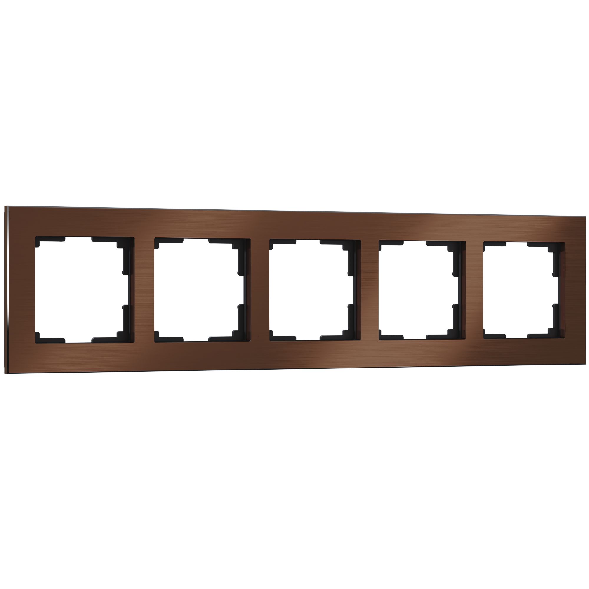 Рамка на 5 постов (коричневый алюминий) WL11-Frame-05 - Слайд 1