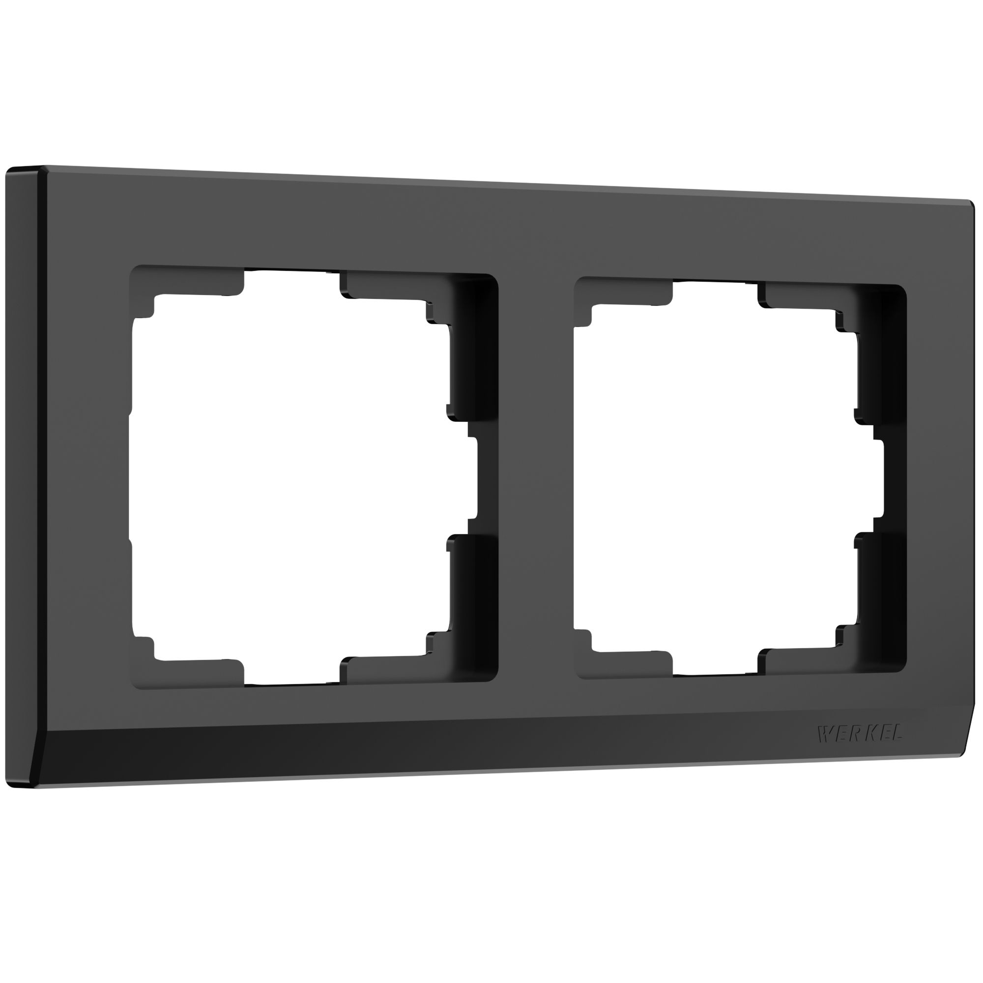 Рамка на 2 поста (черный) W0021808 - Слайд 1