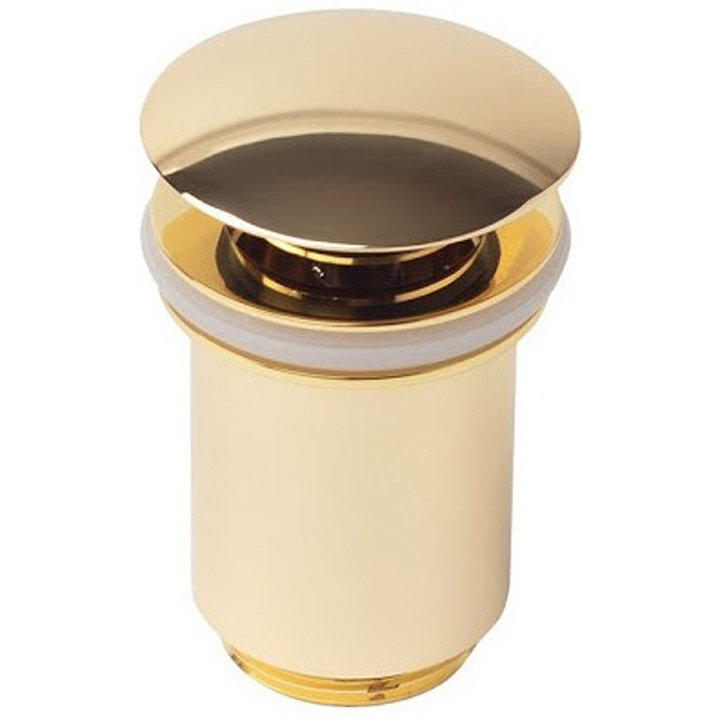 Донный клапан для раковины автомат Kaiser 8011 Gold, золото