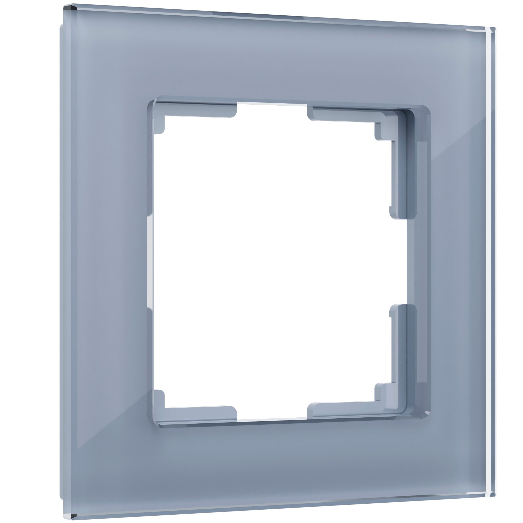 Рамка на 1 пост (серый,стекло) W0011115 - Слайд 1