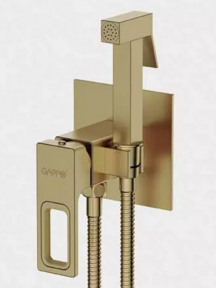 Встроенный гигиенический душ G7217-3 сатин золотой