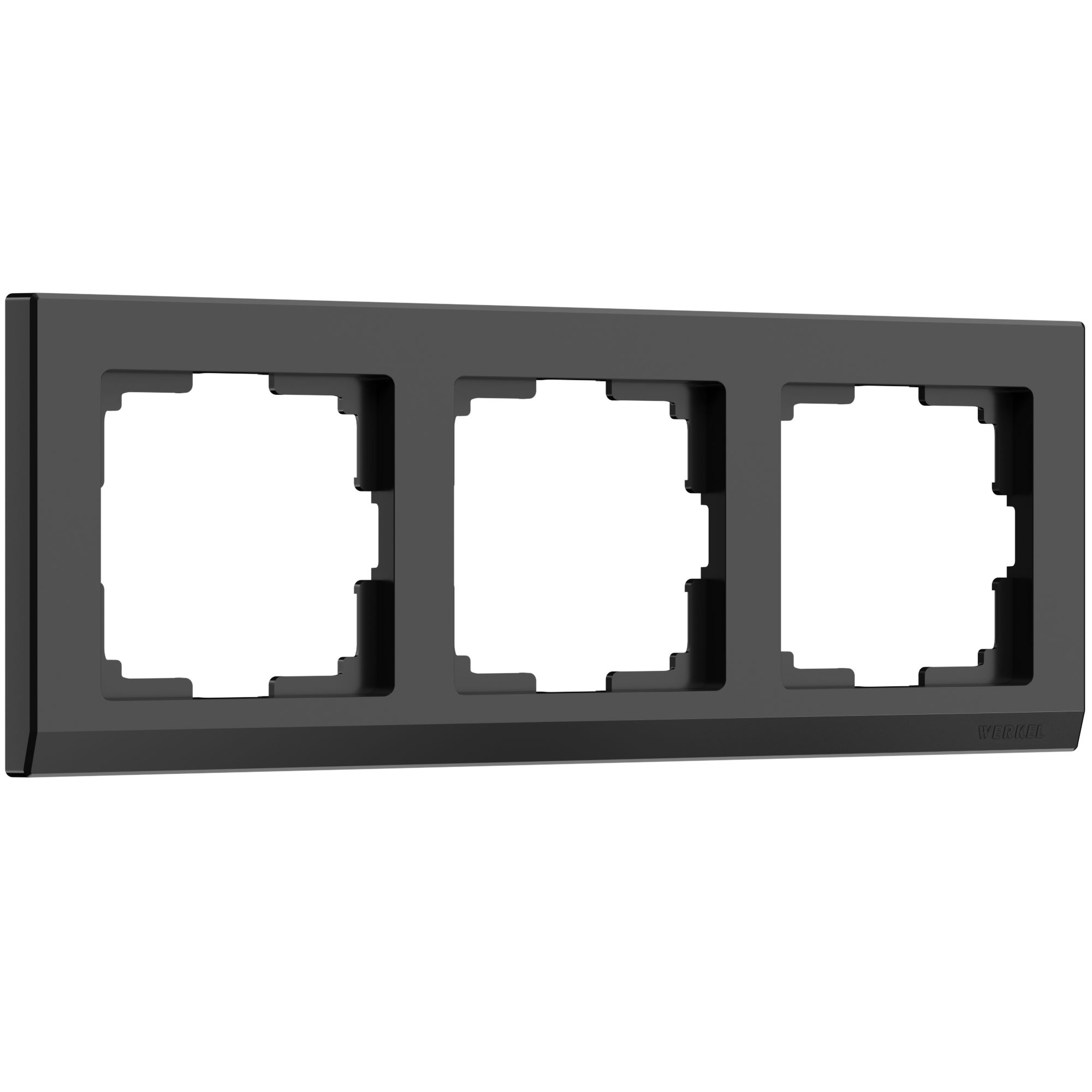 Рамка на 3  поста (черный) W0031808 - Слайд 1