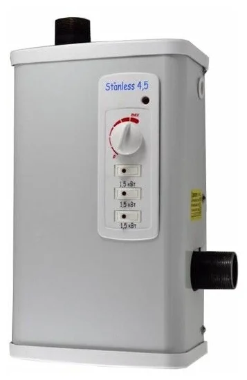 Электрический котел ЭВП-4,5м "Stanless"(1,5/3,0/4,5 кВт; 220/380 В; т/регул) - Слайд 1