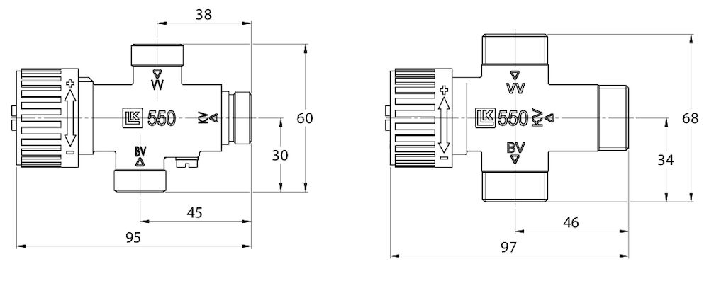 Комплект термостатический комбинированный LK 550 LK Armatur (Швеция) - Слайд 2