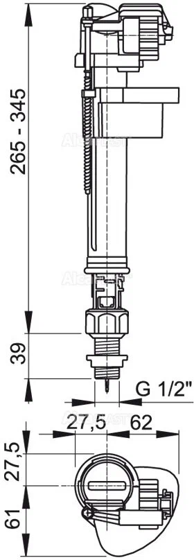 Впускной механизм с нижней подводкой A17 1/2" - Слайд 2