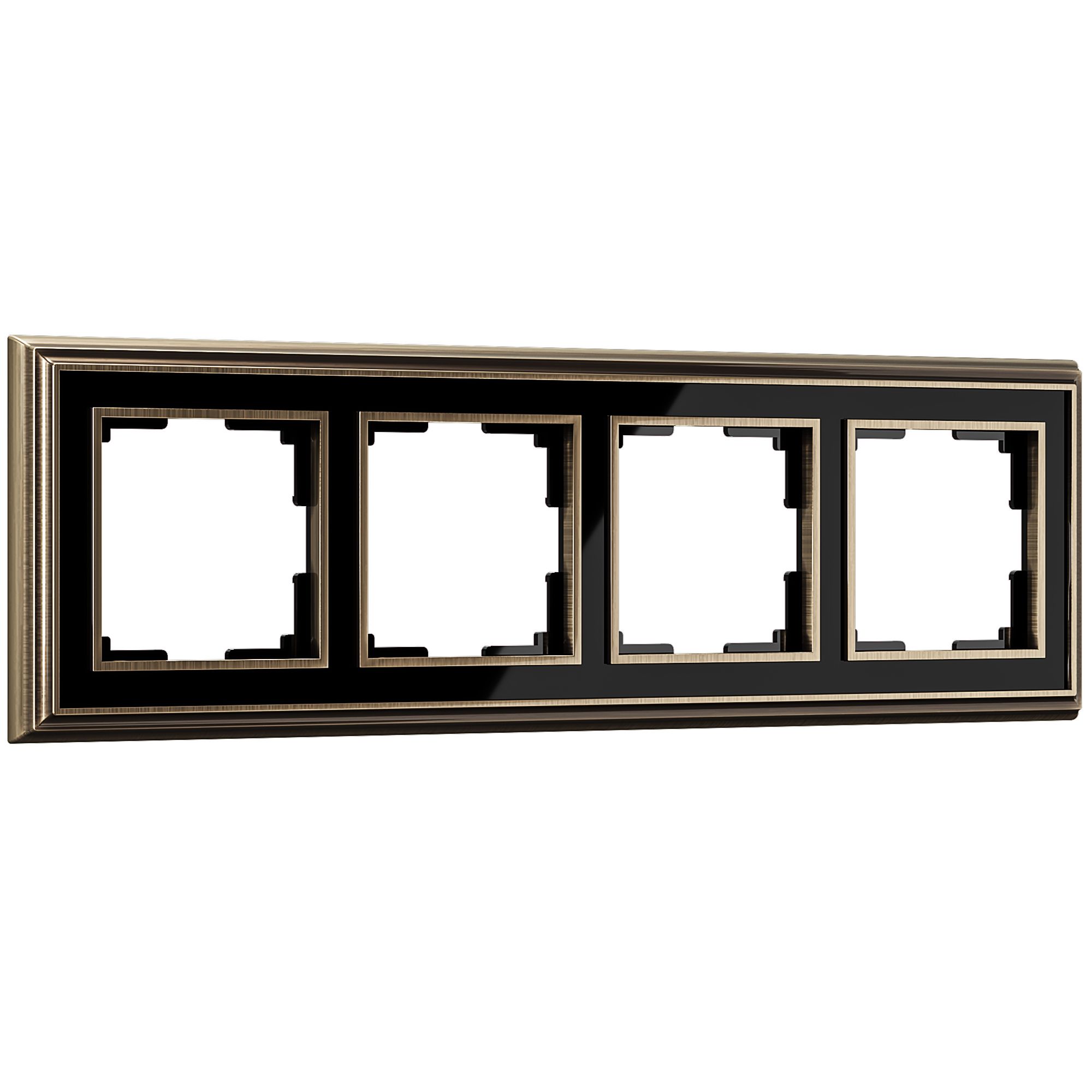 Рамка на 4 поста (бронза/черный) WL17-Frame-04 - Слайд 1