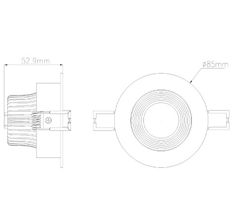 Точечный светильник DSS85 LED 6вт. 4200K WH белый - Слайд 3