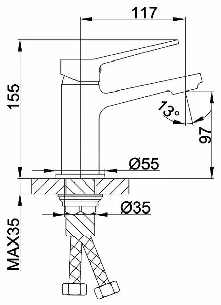 Смеситель для раковины F1061 - Слайд 2