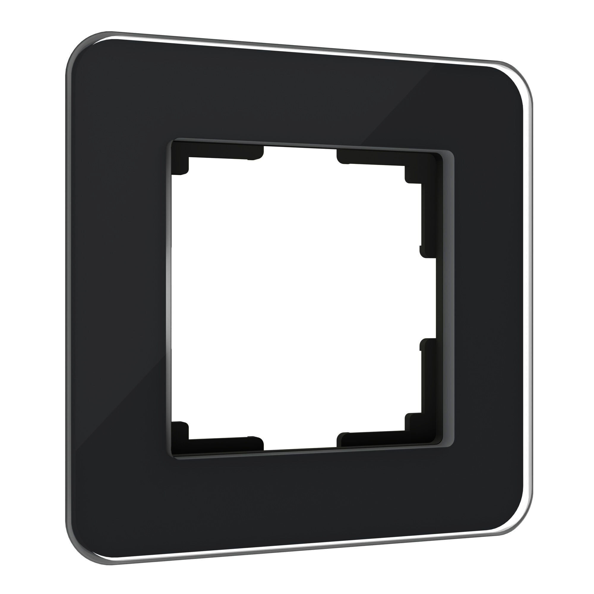 Рамка на 1 пост Elite (черный, стекло) W0012448 - Слайд 1