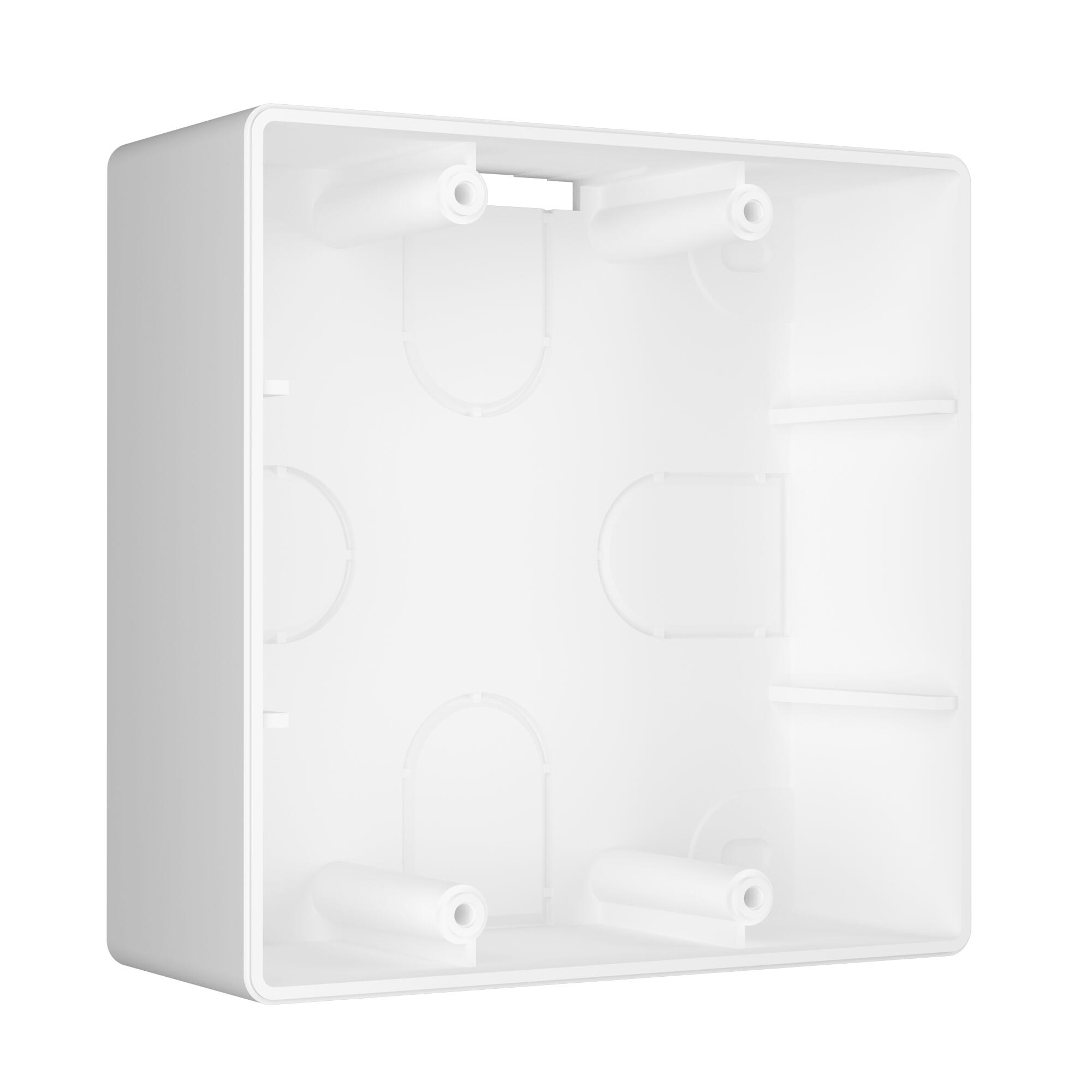 Коробка накладного монтажа для силовой розетки (белый) W1199201 - Слайд 1