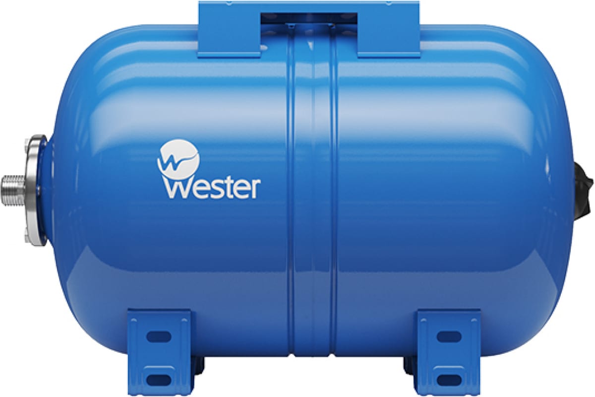 Гидроаккумулятор горизонтальный 24л. 1" синий Wester - Слайд 1