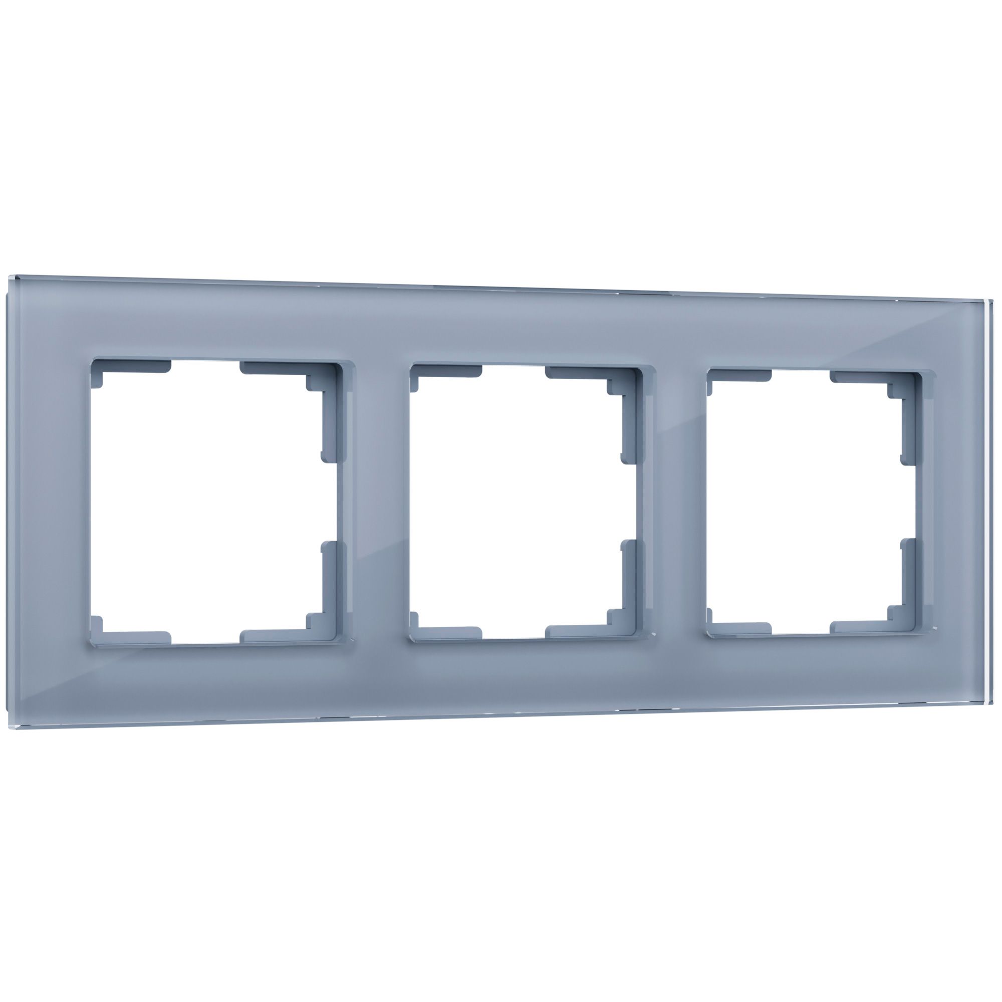 Рамка на 3 поста (серый,стекло) W0031115 - Слайд 1