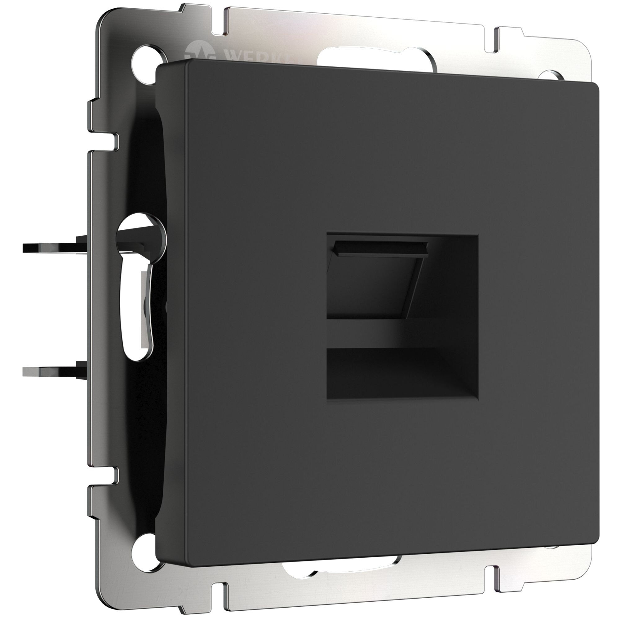 Розетка Ethernet RJ-45 (черный матовый) W1181008 - Слайд 1