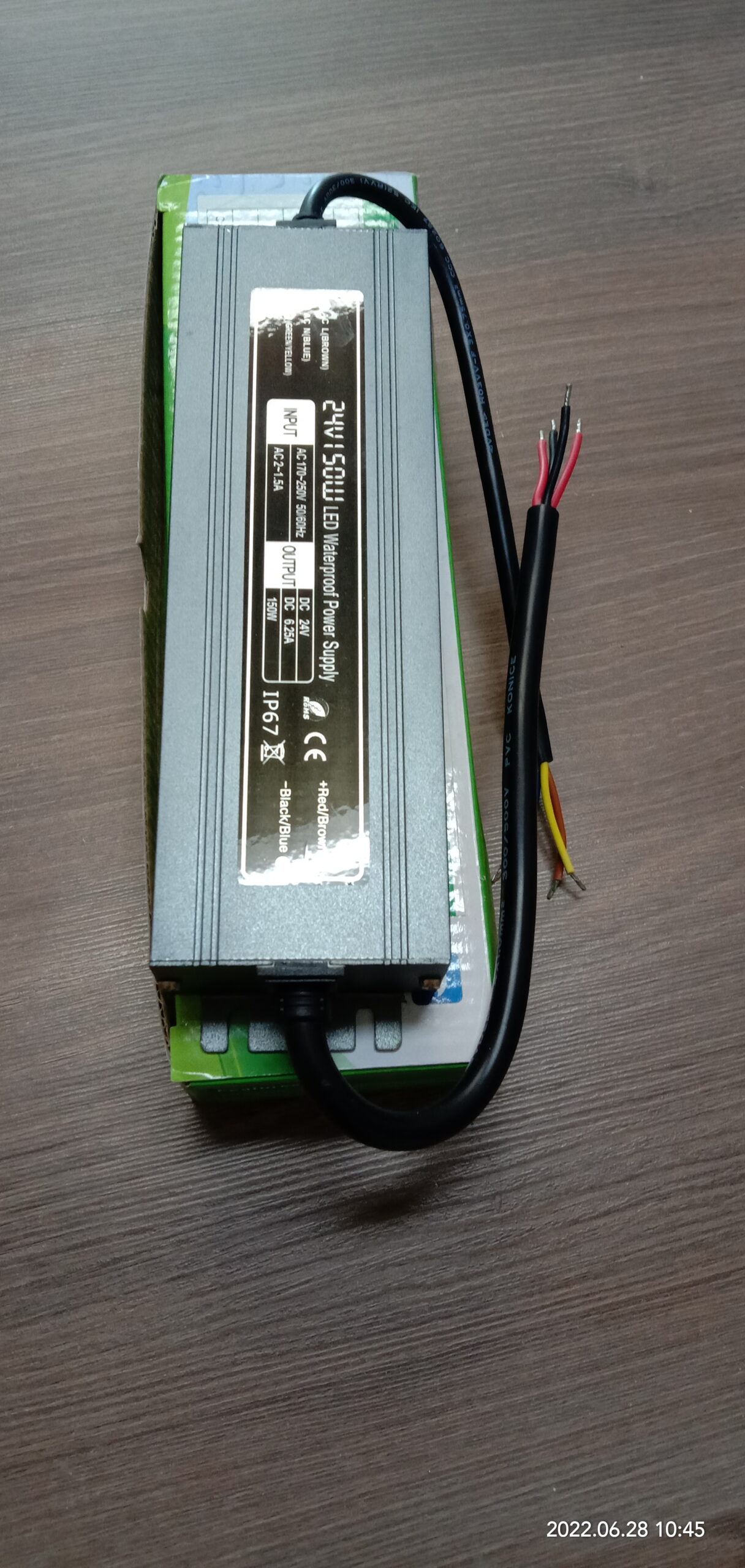 Блок питания 150W 24V IP67 6.25A - Слайд 1