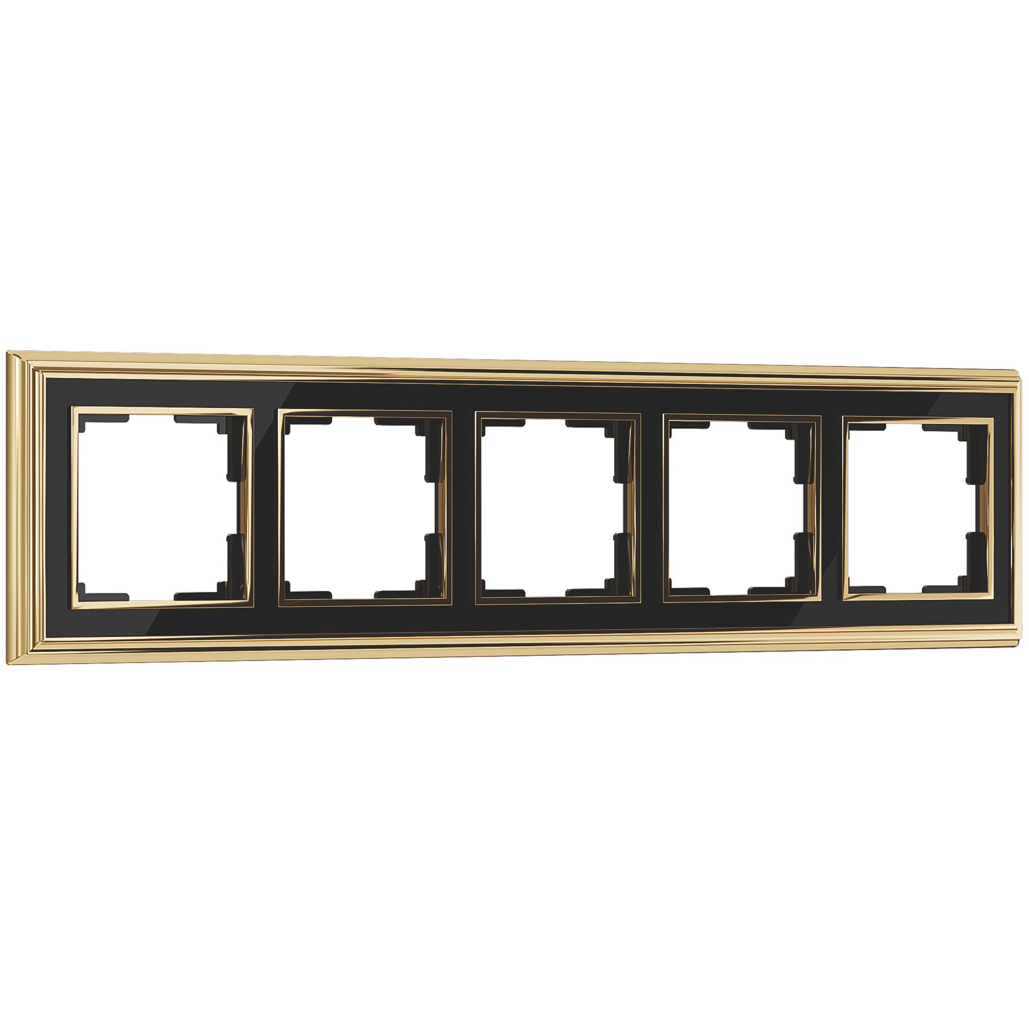 Рамка на 5 постов (золото/черный) WL17-Frame-05 - Слайд 1