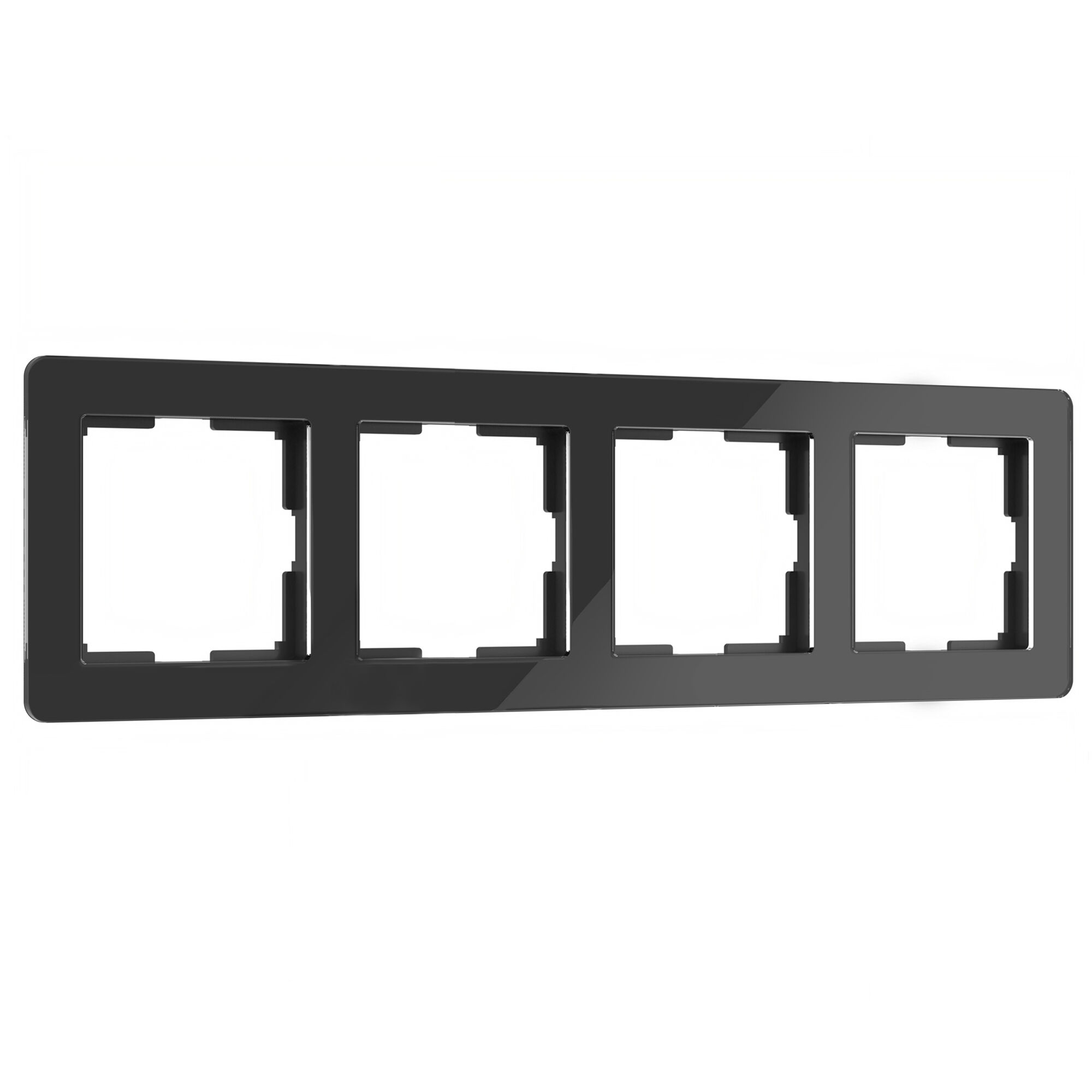 Рамка на 4 поста Acrylic (черный) W0042708 - Слайд 1